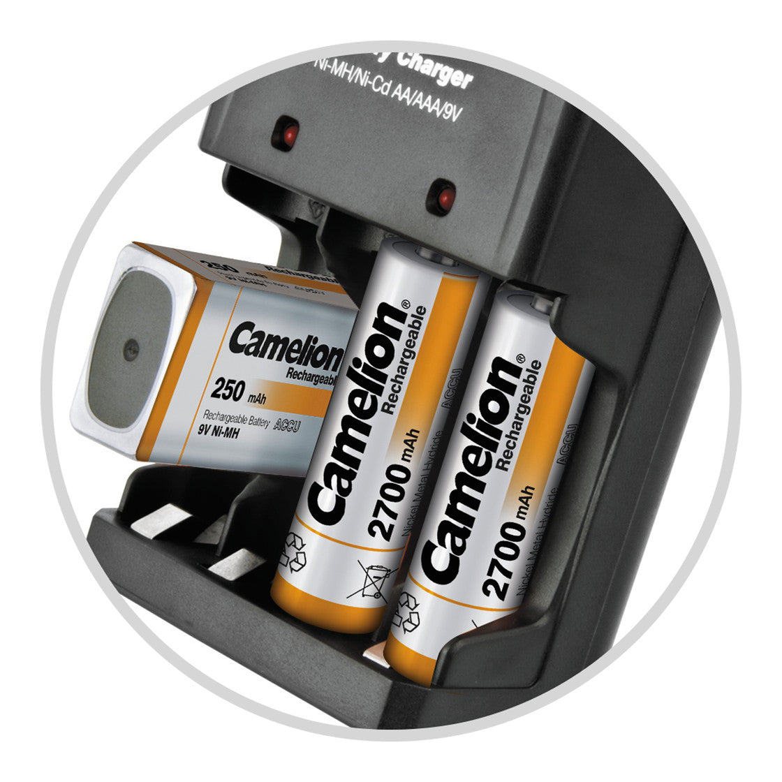 Camelion - BC-0904SM - Akku-Ladegerät für AA / AAA und 9V-Block Akkus
