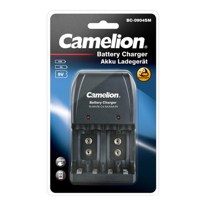 Camelion - BC-0904SM - Akku-Ladegerät für AA / AAA und 9V-Block Akkus