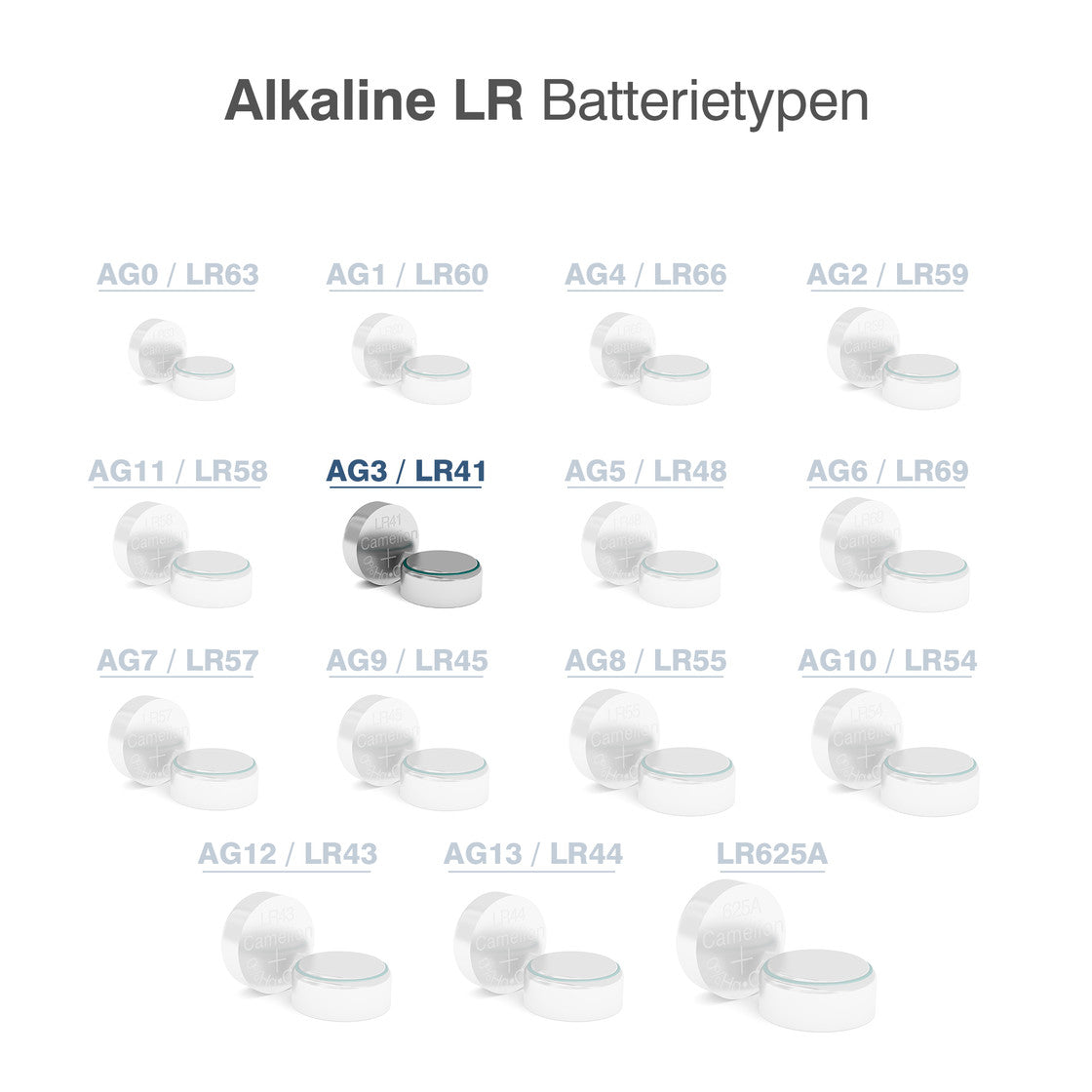 CAMELION Alkaline AG3 / LR41 / LR736 / 392 / BP10