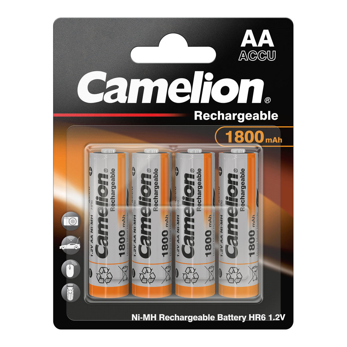 CAMELION Akku HR6 / AA / 1800mAh / 1,2V / BP4
