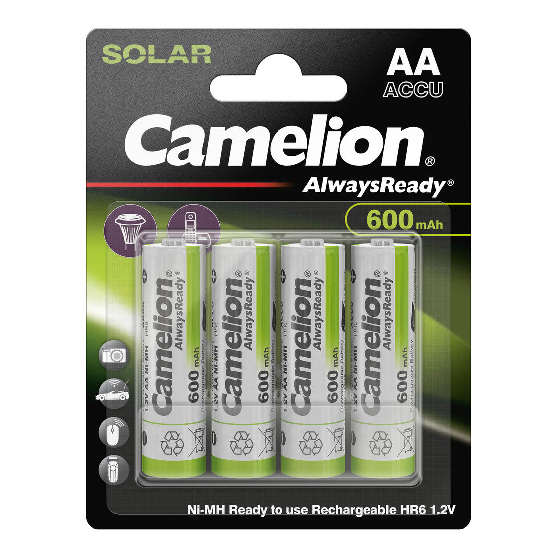 CAMELION NI-MH Always Ready HR6 / AA / 600mAh / BP4