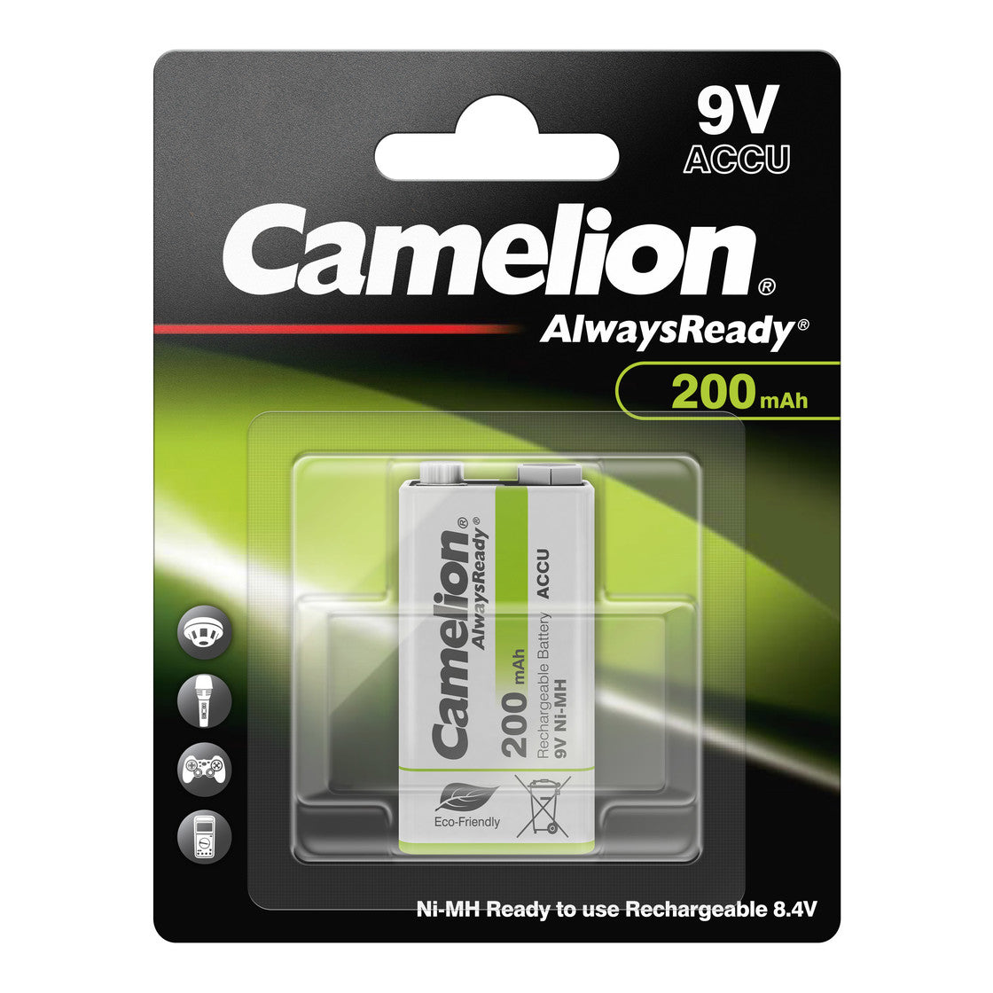 CAMELION NI-MH Always Ready HR6F22 / 9-Volt / 200mAh / BP1