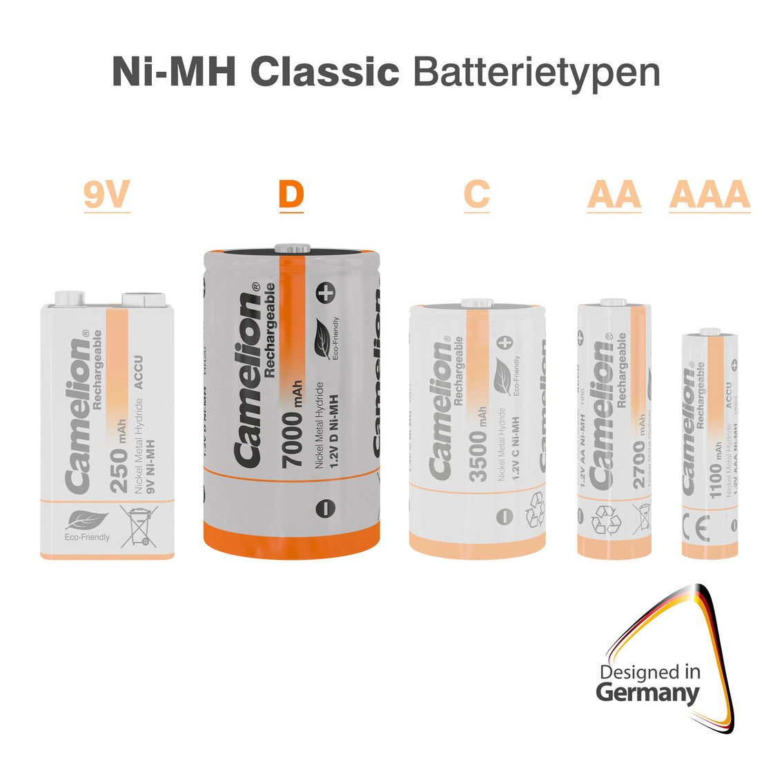 CAMELION NI-MH HR20 / D / 2500mAh / 1,2V / BP2
