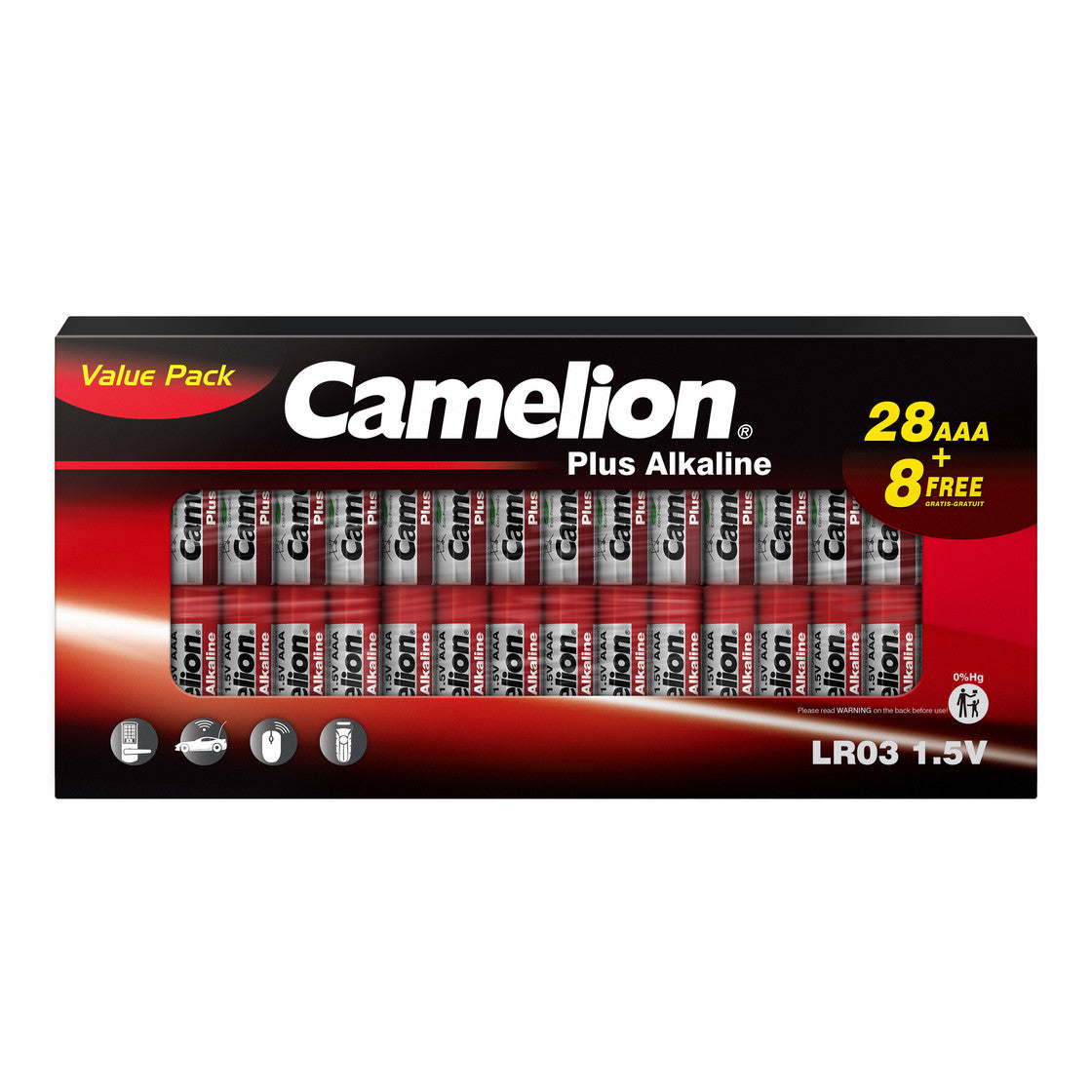 CAMELION Plus Alkaline LR03 AAA / CB36 (28+8 FREE)