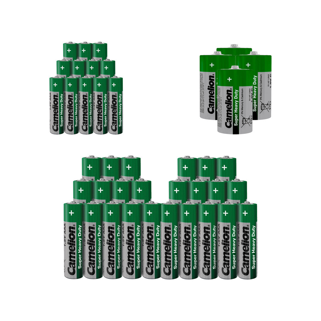 CAMELION Haushalts-Sparset 40 tlg + Gratis Taschenlampe AAA