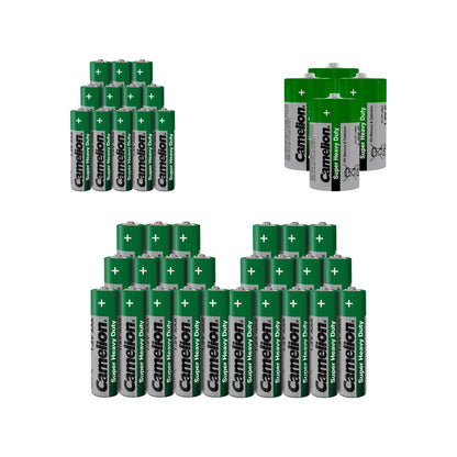 CAMELION Haushalts-Sparset 40 tlg + Gratis Taschenlampe AAA