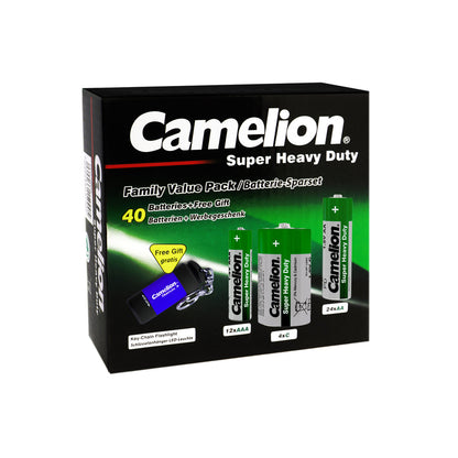 CAMELION Haushalts-Sparset 40 tlg + Gratis Taschenlampe AAA